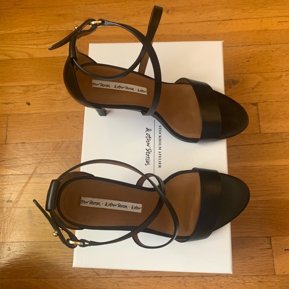 Black Strappy Heels - Picture 4 of 6